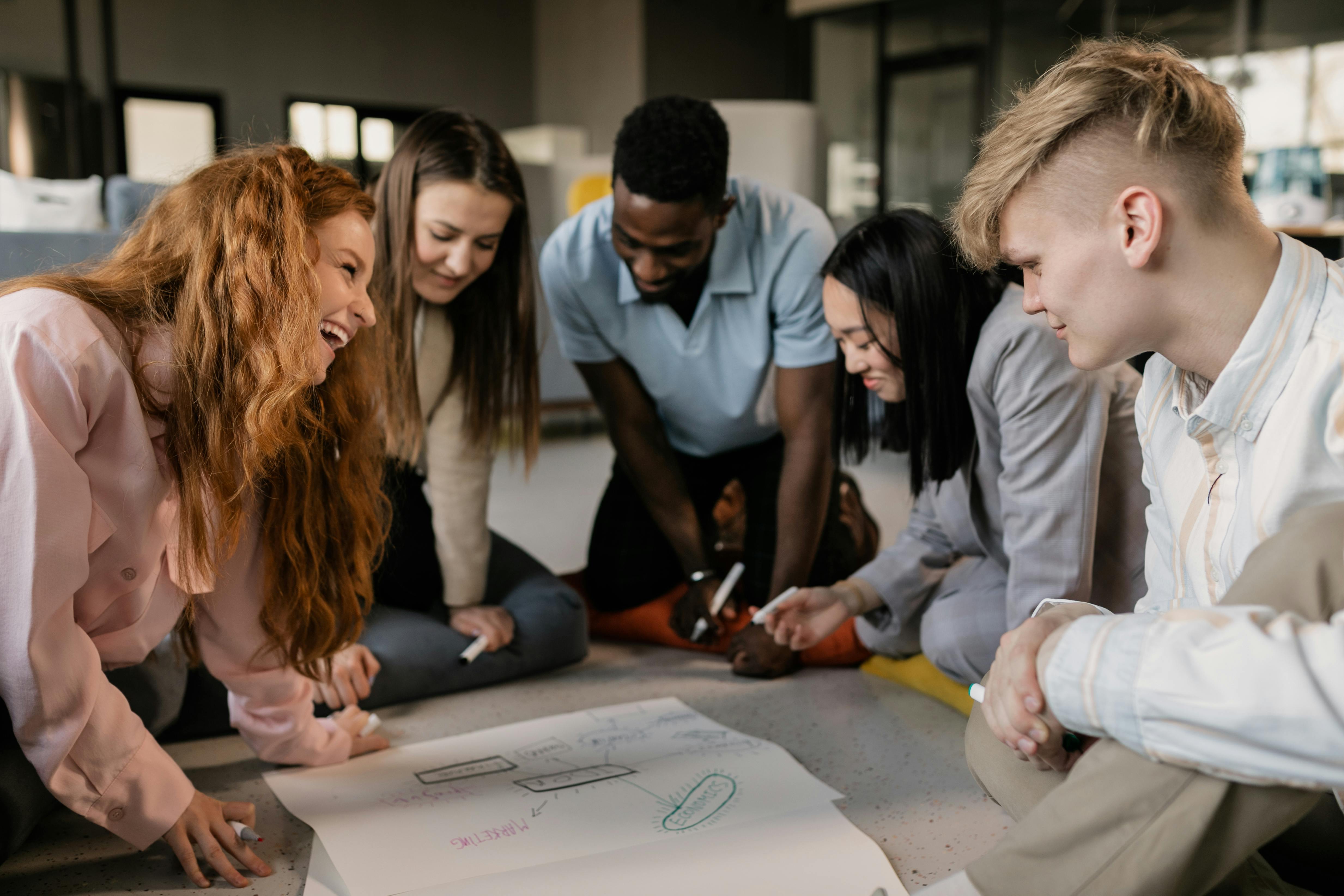 Prozessdesign Teamwork in moderner Arbeitsumgebung